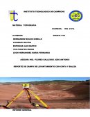 REPORTE DE CAMPO DE LEVANTAMIENTO CON CINTA Y BALIZA