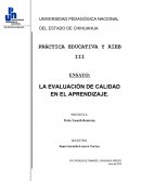 LA EVALUACIÒN DE CALIDAD EN EL APRENDIZAJE