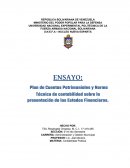 Plan de Cuentas Patrimoniales y Norma Técnica de contabilidad sobre la presentación de los Estados Financieros