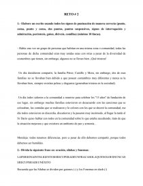 Reto aprendizaje español. Página 1