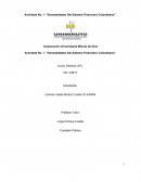 Actividad No. 1. "Generalidades Del Sistema Financiero Colombiano"