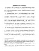 ¿Debe la Iglesia Meterse en Política?