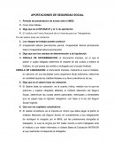 APORTACIONES DE SEGURIDAD SOCIAL