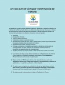 LEY 1448 (LEY DE VÍCTIMAS Y RESTITUCIÓN DE TIERRAS)