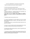 TALLER DE COMPRENSIÓN: EL AUDIOVISUAL COMO DISCURSO