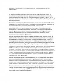 AGROSAVIA Y LAS HERRAMIENTAS TECNOLOGICAS PARA EL DESARROLLLO DEL SECTOR AGROPECUARIO. Página 1