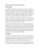 Ensayo: La planeación en el número de Dios