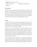 El conflicto armado contemporáneo al que se enfrenta Colombia