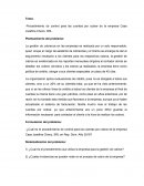 Procedimiento de control para las cuentas por cobrar de la empresa Casa Josefina Checo, SRL