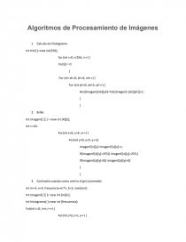 Algoritmos de Procesamiento de Imágenes. Página 1