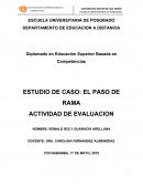ACTIVIDAD DE EVALUACION ESTUDIO DE CASO: PASO DE RAMA