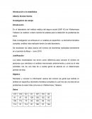 Introducción a la estadística. Investigación de campo