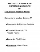 Abuelas de Plaza de Mayo. Campo de la práctica docente IV