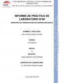 INFORME DE PRÁCTICA DE LABORATORIO N°08 (PRINCIPIO DE CONSERVACION DE ENERGIA MECANICA)