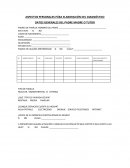 ASPECTOS PERSONALES PÁRA ELABORACIÓN DEL DIAGNÓSTICO