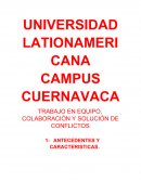TRABAJO EN EQUIPO, COLABORACIÓN Y SOLUCIÓN DE CONFLICTOS