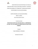 Estrategias didácticas para mejorar la comprensión lectora