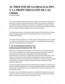 EL PROCESO DE GLOBALIZACIÓN Y LA PROFUNDIZACIÓN DE LAS CRISIS