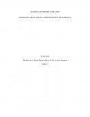 Introducción al desarrollo de políticas de los recursos humanos