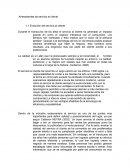 Antecedentes del servicio al cliente