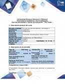 Guía de actividades y rúbrica de evaluación – Pre-Tarea –