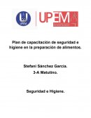 Plan de capacitación de seguridad e higiene en la preparación de alimentos