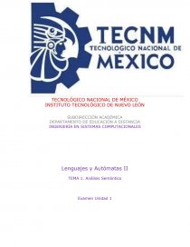 Examen Lenguajes Automatas. Página 1