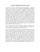 Como debemos servir a Dios