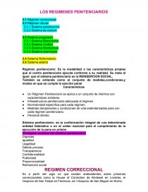 LOS REGIMENES PENITENCIARIOS. Página 1