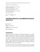 SECUENCIA DIDACTICA: LOS NUMEROS NATURALES HASTA EL 30