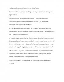 INTELIGENCIA EMOCIONAL. Goleman. Página 1