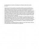 EL PENSAMIENTO FILOSOFICO DE BARUCH DE SPINOSA ACERCA DE UN DIOS