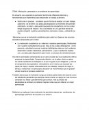 Motivación generada en un ambiente de aprendizaje