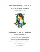 La constitución de 1880 y sus repercusiones