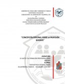 Concepción personal sobre la profesión docente