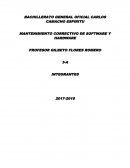 MANTENIMIENTO CORRECTIVO DE SOFTWARE Y HARDWARE