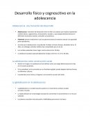 Desarrollo físico y cognitivo del adolescente
