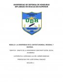 ENSAYO DE LA UNIVERSIDAD COMO INSTITUCIÓN, SOCIAL ACADÉMICA