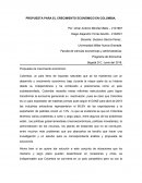 PROPUESTA PARA EL CRECIMIENTO ECONÓMICO EN COLOMBIA