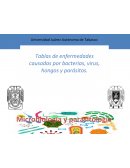 Cuadro comparativo de bacterias, virus, parasitos y hongos