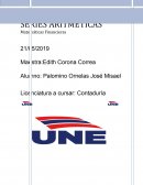 Series aritméticas. Contaduría