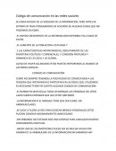Código de comunicación en las redes sociales