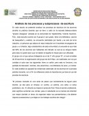 Analisis sobre la escritura