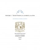 Actividad 1. Talcott Parsons, su contexto y su obra