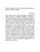TECHOS VERDES EN EL TECNOLOGICO NACIONAL DE MÉXICO CAMPUS ORIZABA