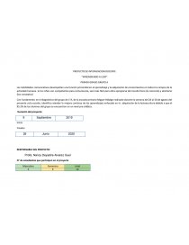 PROYECTO DE INTERVENCIÓN DOCENTE “APRENDIENDO A LEER”. Página 1