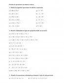 Práctica de operaciones con números enteros