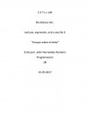 Lectura, expresión, oral y escrita 2 “Ensayo sobre el éxito”