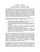 Actividad – Sintesis las competencias y la identidad docente