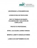 Proyecto profesional. TRABAJO EN EQUIPO, COLABORACIÓN Y SOLUCIÓN DE CONFLICTOS